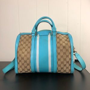 Vintage Gucci GG Canvas Web‎ Boston Bag